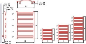 Полотенцесушитель электрический Terma JADE M+MOA 553х400 мм